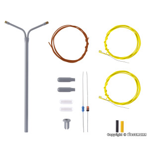 Viessmann 6923 Lampadaire cintré double, TT