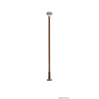 Viessmann 6962 Holzmastleuchte DR, LED warmweiß, 112 mm hoch, TT