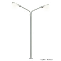 Viessmann 6995 Peitschenleuchte doppelt, LED weiß, 75 mm hoch, TT