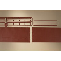 Auhagen 43658 Brick walls with optional decoration red, TT