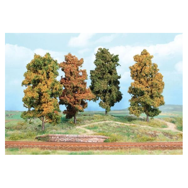 Heki 2001 4 Herbstbäume, 18 cm hoch, TT-H0