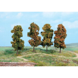 Heki 2002 4 Herbstbäume, 10 cm hoch, N - H0