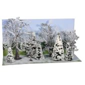 Heki 2101 10 Winterbäume und Schneetannen, 7-14 cm...