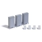 Busch 7792 Control cabinets and telephone boxes, H0