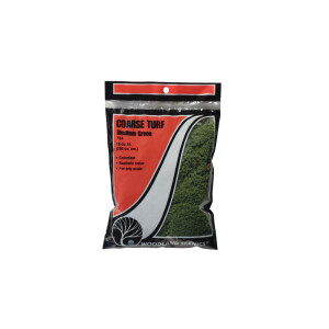 Woodland T65 Turf-Bodenflocken - Gras dunkelgrün, grob