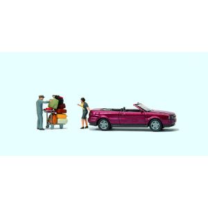 Preiser 33256 Audi Cabrio "Das muss passen!", Fertigmodell, H0