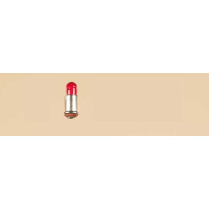 10 Stück Lampe mit Stecksockel rot lose, 16 V