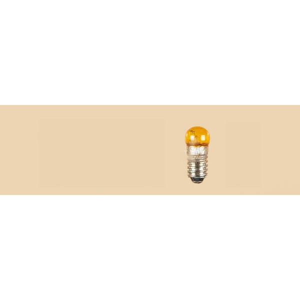 10 Stück Lampe mit Schraubsockel (Kugel) gelb, 19 V