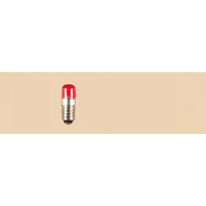 10 Stück Lampe mit Schraubsockel (Zylinder) rot, 16 V