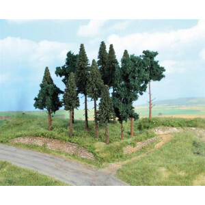 Heki 2264 Nadelwald, 14 Nadelbäume 10-17 cm hoch, H0