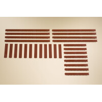 Auhagen 80416 Säulen Obergeschoss und Ziegelfriese rot, H0