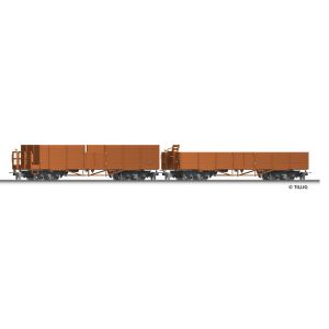 Tillig 05921 Freight car set of the DR with two open cars OO, H0e