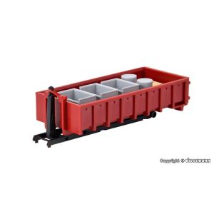 Kibri 15709 Hook roll-off construction with roll skip and cargo, H0