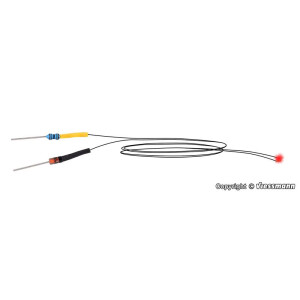 Viessmann 3563 LED rot mit angelöteten Kabeln, 5...