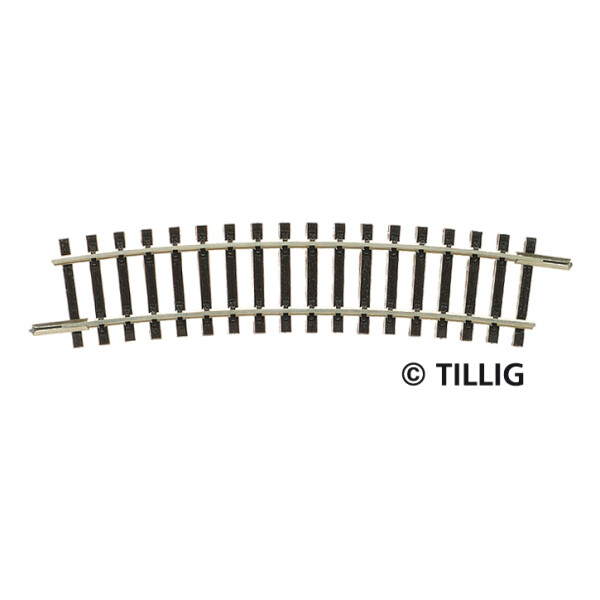 Tillig 83107 Gebogenes Gleis R22 - 353 mm/15°, TT