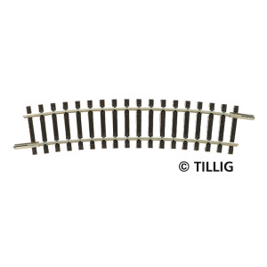Tillig 83107 Gebogenes Gleis R22 - 353 mm/15°, TT