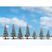 Noch Snow Fir Trees, 7 pieces, 8 - 12 cm high, Z - H0