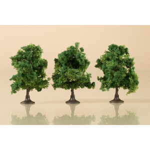 Auhagen 70936 3 Laubbäume, dunkelgrün, 7 cm, N...