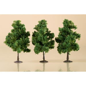 Auhagen 70938 3 Laubbäume, dunkelgrün, 11 cm, N...