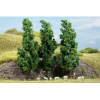 Auhagen 70940 3 Laubbäume, dunkelgrün, 15 cm, N - H0