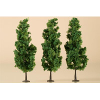 Auhagen 70940 3 Laubbäume, dunkelgrün, 15 cm, N - H0