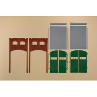 Auhagen 80529 Walls 2391G red, gates L, H0