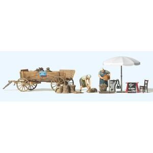 Preiser 10742 Marktstand "Kartoffelverkauf", H0