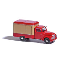 Busch 52002 Framo V901/2 Kofferwagen, Rot/Beige, H0