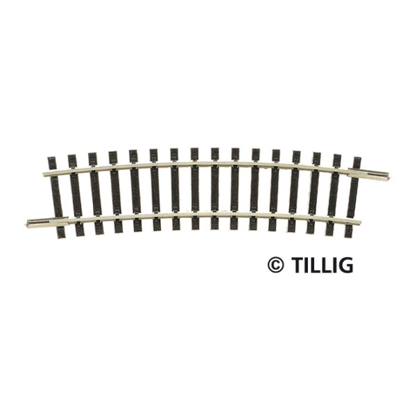 Tillig 83110 Gebogenes Gleis R12 - 310 mm/15°, TT
