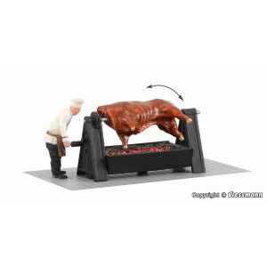 Viessmann 1552 Grill with rotating bullock and glowing...