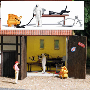 Busch 7811 Action Set: Hinterhof Lackierer, H0