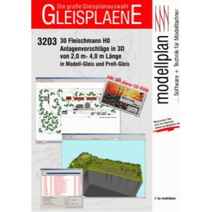 Modellplan 3203 Gleispläne auf CD-ROM, 30 Fleischmann H0 Gleispläne 2,0-4,0 m, H0