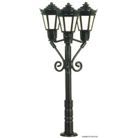 Viessmann 6477 Parklaterne, dreiflammig, LED warmweiß, 37 mm hoch, N