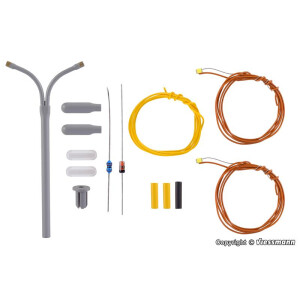 Viessmann 6623 Bausatz Peitschenleuchte, doppelt, LED...