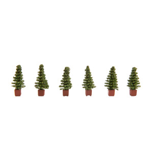 Noch 14021 Thuja, 6 Stück, H0