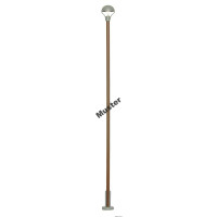Viessmann 6727 Bausatz Holzmastleuchte DDR-Reichsbahn, LED warmweiß, 148 mm hoch, H0