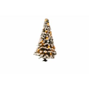 Noch 22120 Beleuchteter Weihnachtsbaum, verschneit, mit 20 LEDs, 8 cm hoch, N - H0
