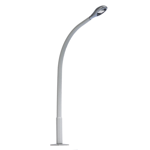 Busch 4116 Betonmastleuchte mit gebogenem Mast, gelb, H0