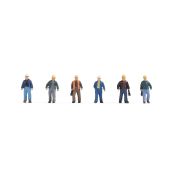 Noch 15057 Construction Workers, 6 Figures, H0