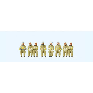 Preiser 10769 Feuerwehrmänner, Uniformfarbe beige,...
