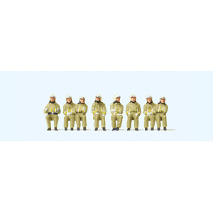 Preiser 10769 Feuerwehrmänner, Uniformfarbe beige,...