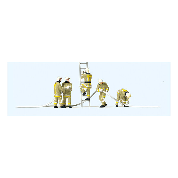 Preiser 10771 Firemen, Uniform beige colour, H0