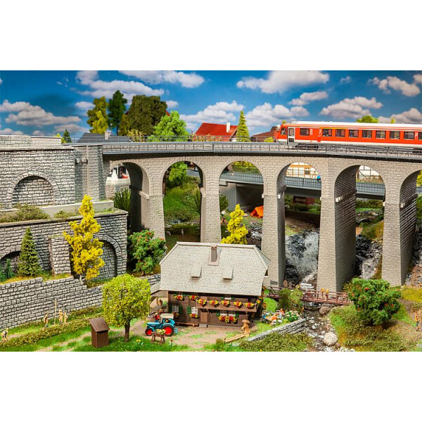 Faller 120466 Viadukt-Set, 2-gleisig, gebogen, H0