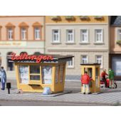 Auhagen 12340 Newspaper stand with telephone booth, H0/TT