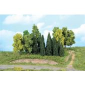 Heki 1958 Mixed forest, 22 trees and firs, 5-12 cm, H0