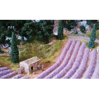 Heki 1826 10 Grasstreifen Lavendel, 100 mm lang, 6 mm hoch