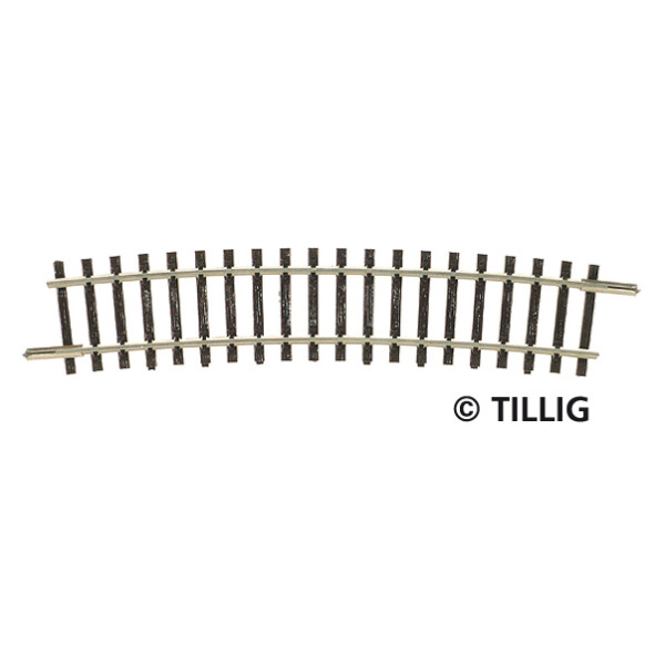 Tillig 83112 Gebogenes Gleis R32 - 396 mm/15°, TT