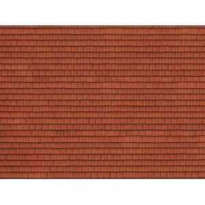 Noch 56670 3D-Kartonplatte "Dachziegel", rot,...