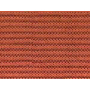Noch 56690 3D-Kartonplatte "Biberschwanz", rot,...