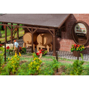 Faller 180972 2 Wooden casks and 2 tubs, H0